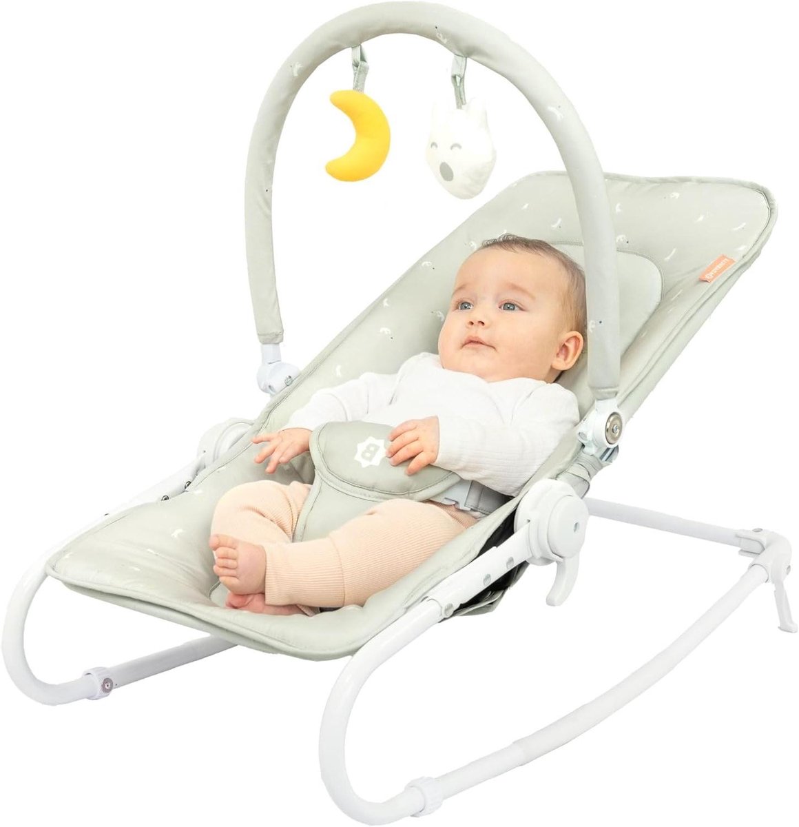 Baby Lounger - Babystoel - Ontspannen Zitten - Verstelbare Rugleuning - 77x40x34 cm - Beige