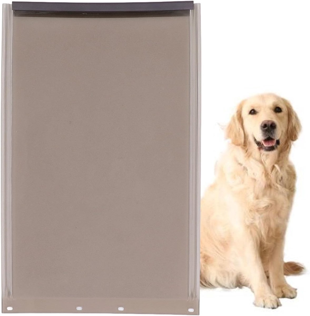 Verstelbare Hondenluik voor Grote Honden, Weerbestendig en Transparant, Geschikt voor Aluminium en Glazen Deuren, Eenvoudige Installatie en Vervanging