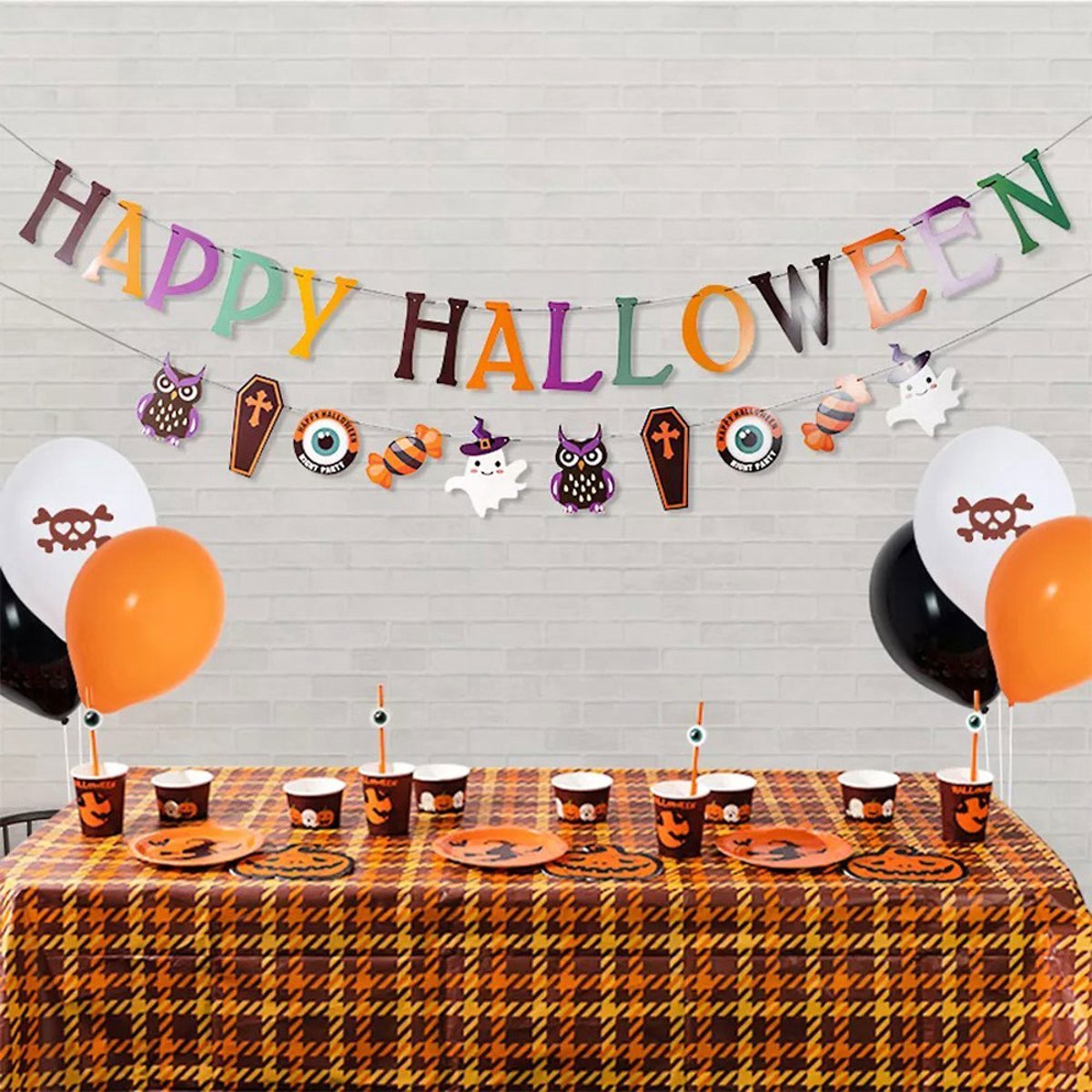 Halloween Party Servies en Decoratie Set XXL 53-delig