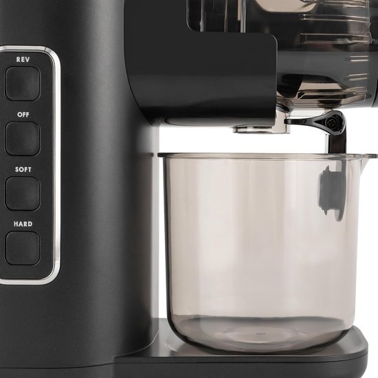 Elektrische sapcentrifuge - Fruitpers - Gezond sap maken - Zeventraps extrusietechnologie - 06 liter - Zwart — afbeelding 4