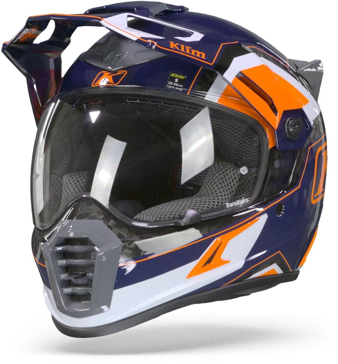 Klim Krios Pro Rally Striking Oranje Adventure Helm - Helm