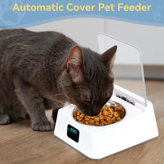 Automatische Voederdispenser voor Huisdieren, 350ML met Inductiedeksel voor Katten en Honden, Slimme Voeding voor Dieren — afbeelding 4