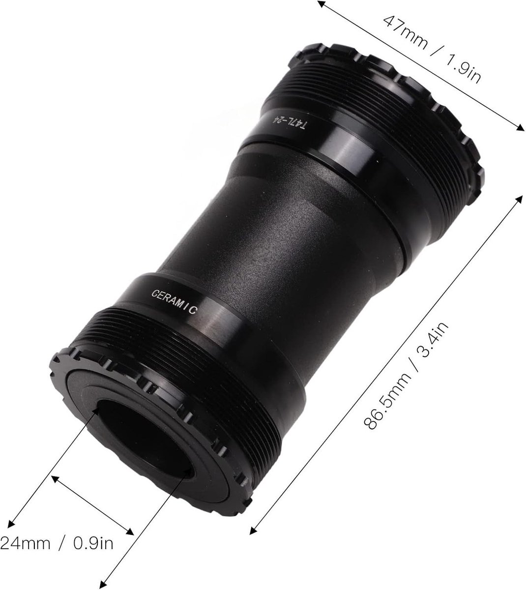 Bottom Bracket 24mm voor Fietsen met Keramische Lagers Perfect voor Mountainbiken en Racefietsen