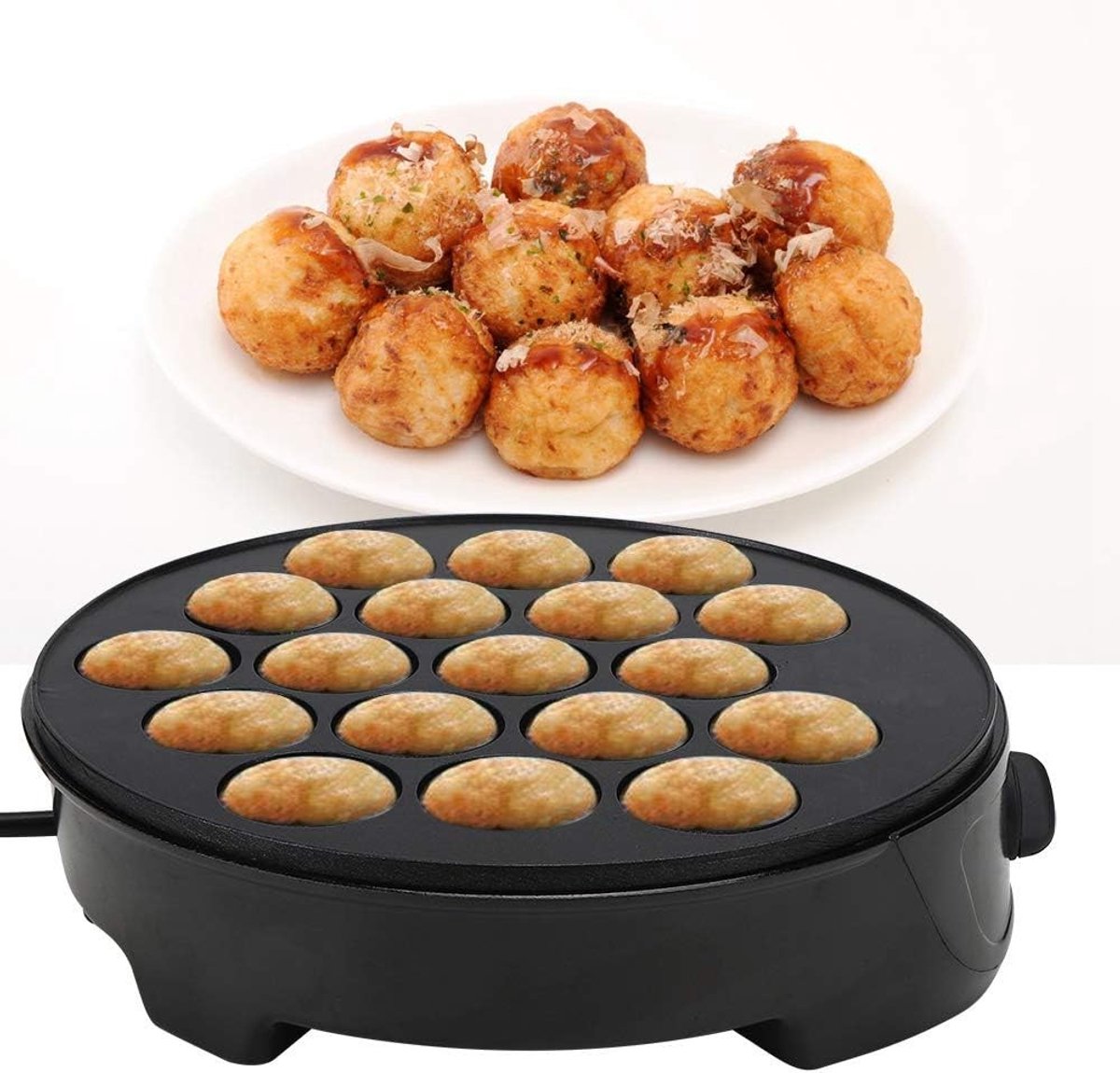 Premium Takoyaki Maker voor het Maken van Japanse Octopusballen - 18-Grid Bakvorm voor Thuisgebruik, Ideaal voor Feestjes en Gezellige Avonden, 220-240V