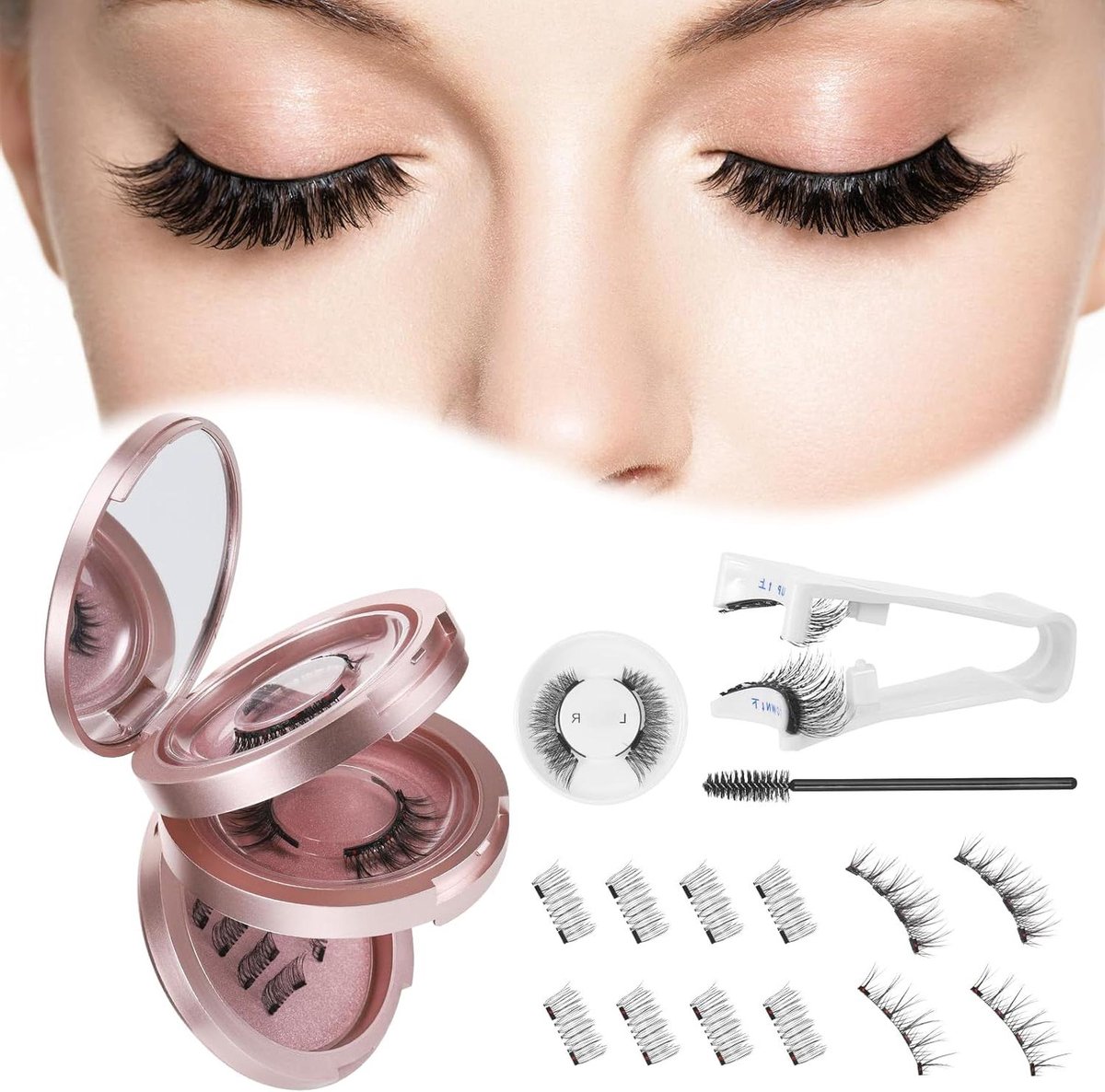 Magnetische Wimpers - Nepwimpers Set - Make-up Aanbrengen - Zonder Lijm - 5 Paren - Natuurlijk