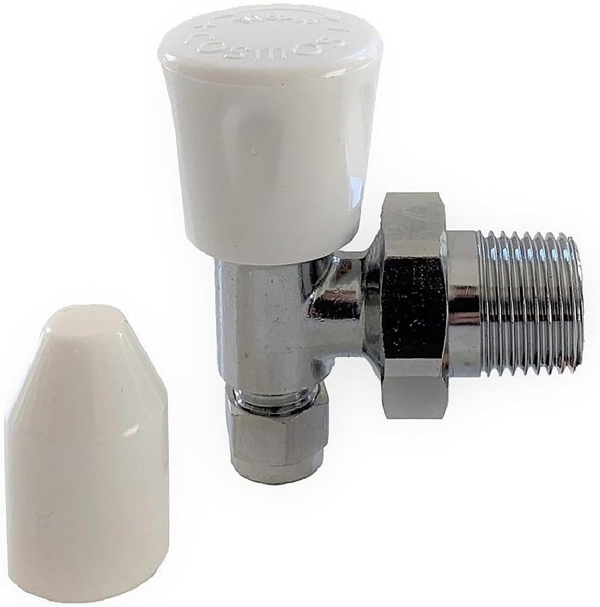 10mm Chrome Plated Cosmos Angle Radiator Valve - Durable Heating Control Fitting - ShopVlot