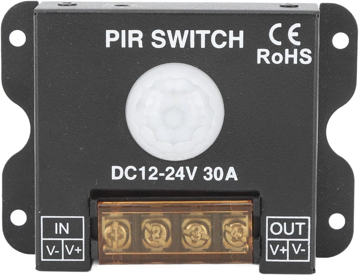 PIR Motion Switch, PIR Switch Motion Sensor 30A 12V-24V LED Human Infrared Detection Controller with Automatic Switch - ShopVlot