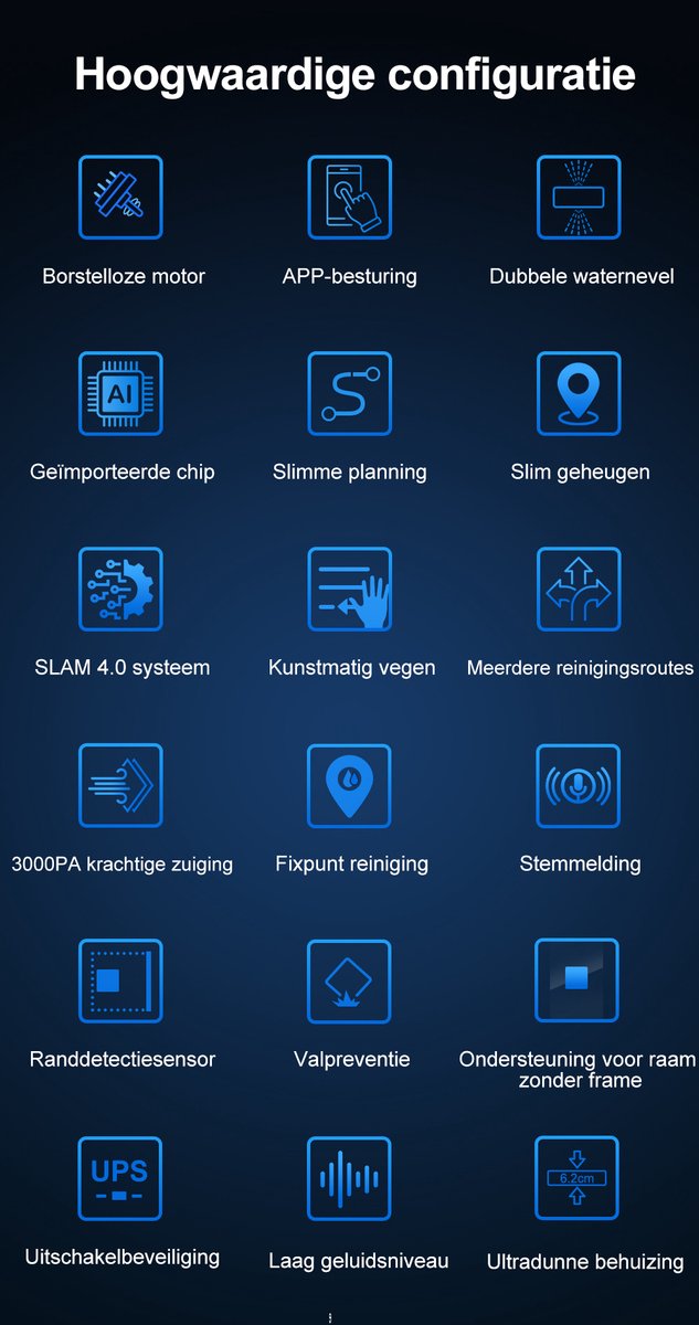 ByRoos Gadget - Robot Raamreiniger - Automatische Raamwasser - Randdetectiesensor - Krachtige zuiging - Slim - Dubbele Waterbesproeiing - AI - Laser Navigatie - Smart Home Glazenwasser thumbnail 3