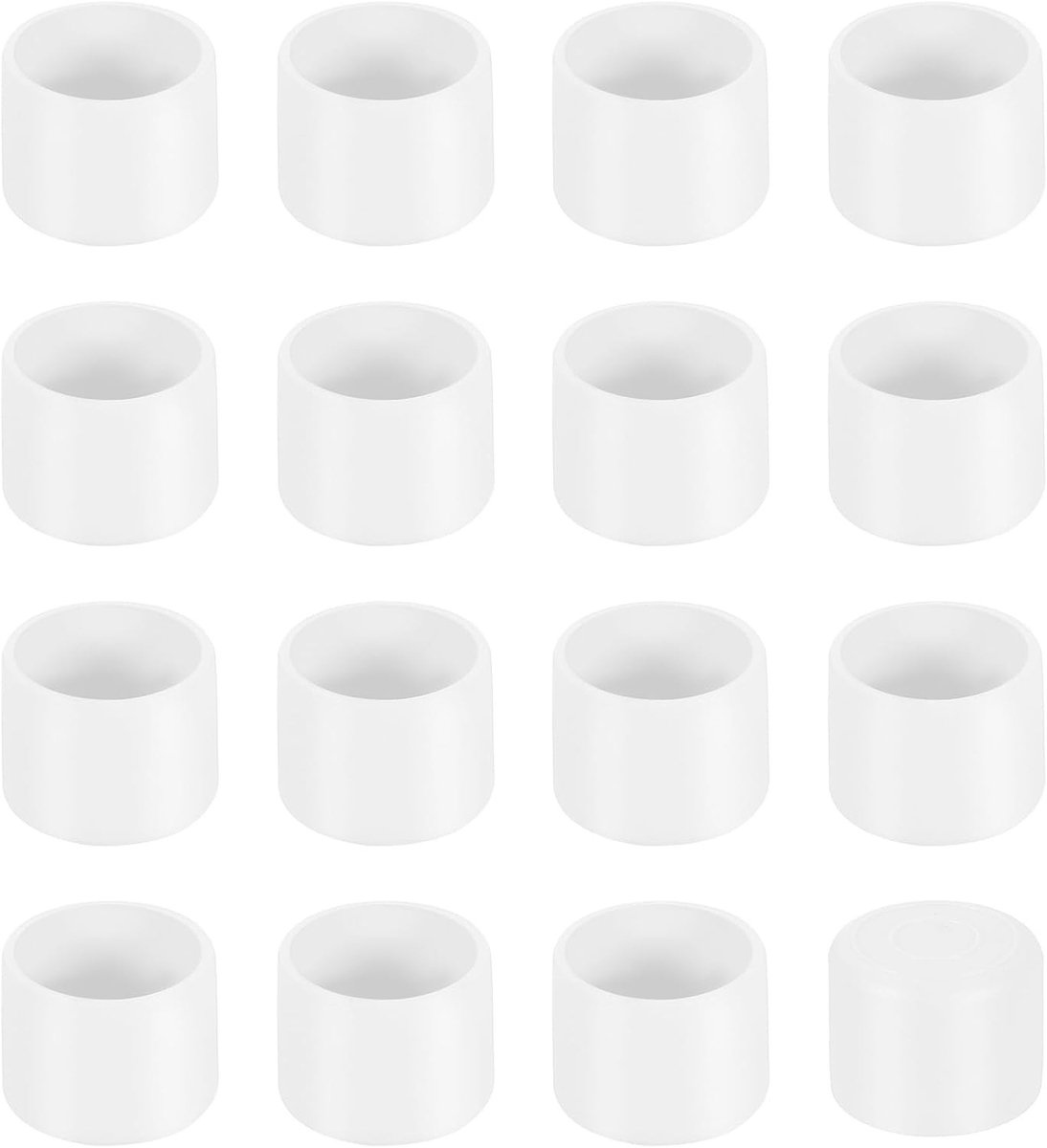 56 Stuks Stoelpoot Beschermers 7/8 Inch - Antislip PVC Hoofden, Meubels Bescherming, Ronde Tafel Covers, Wit