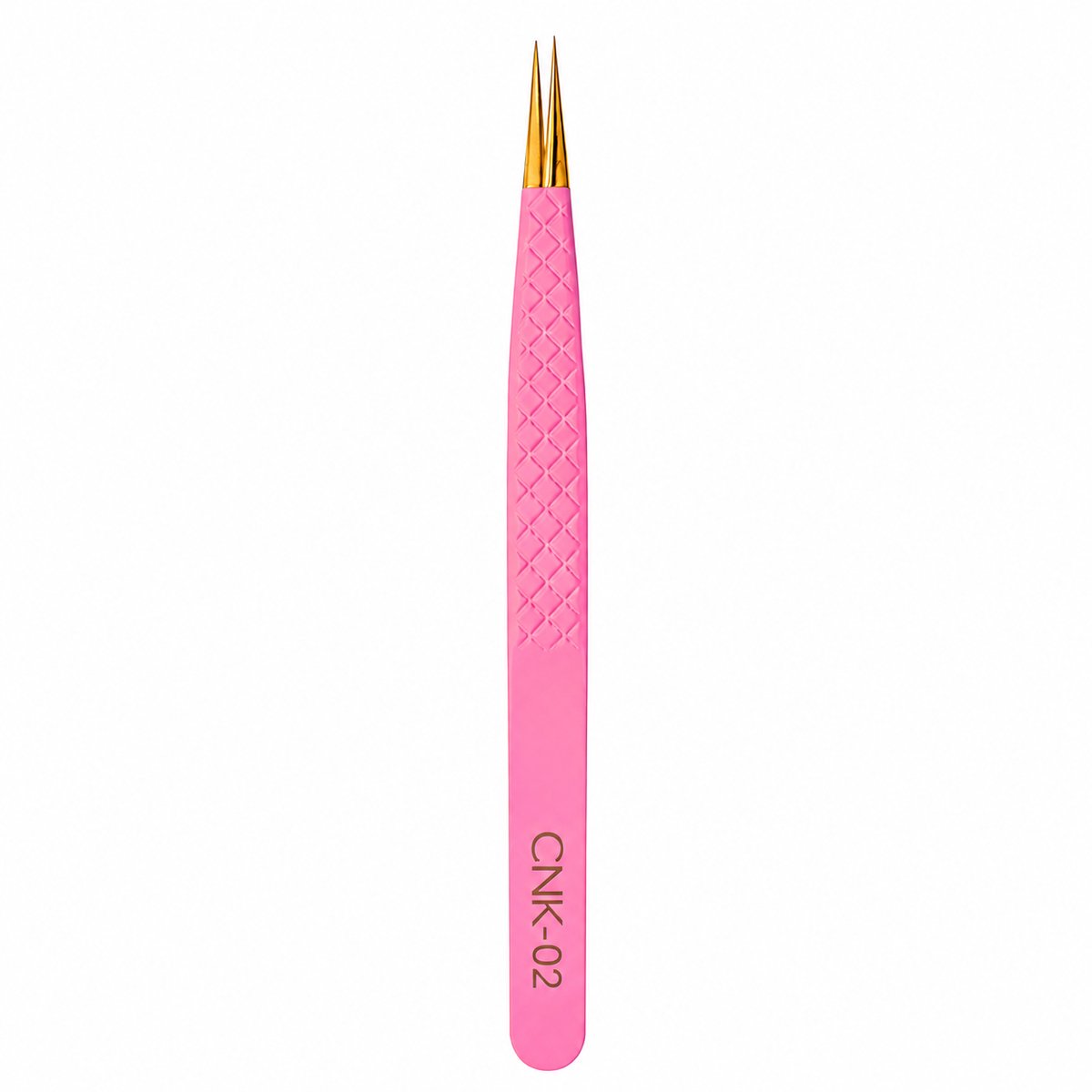 Professionele Wimper Pincet CNK-02 – Rechte Isolatie Pincet – Lash Extension Pincet – Roze/Goud
