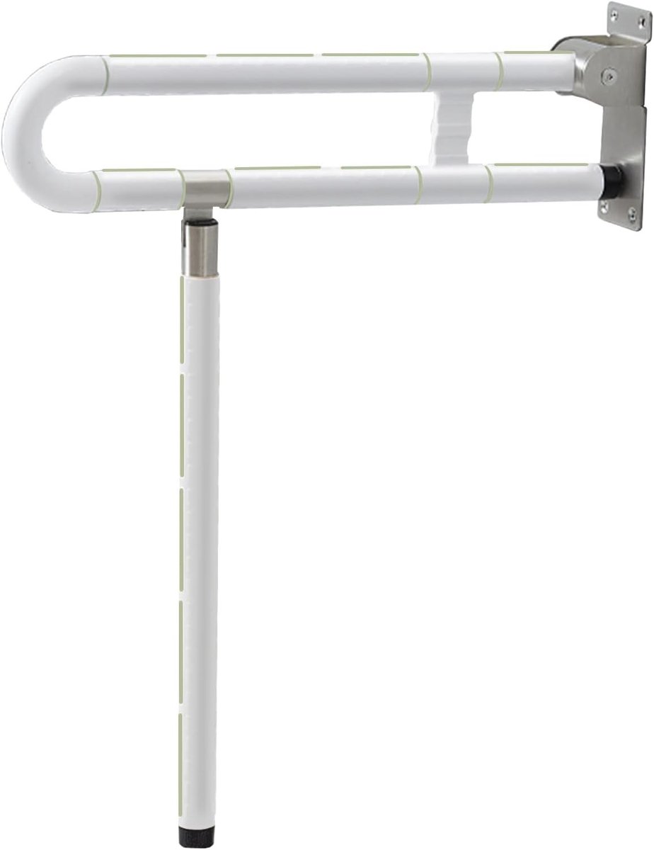 Steunbeugel voor het toilet, 60 cm, opvouwbare handgreep voor ouderen, anti-slip wandsteun, hulpmiddel voor gehandicapten