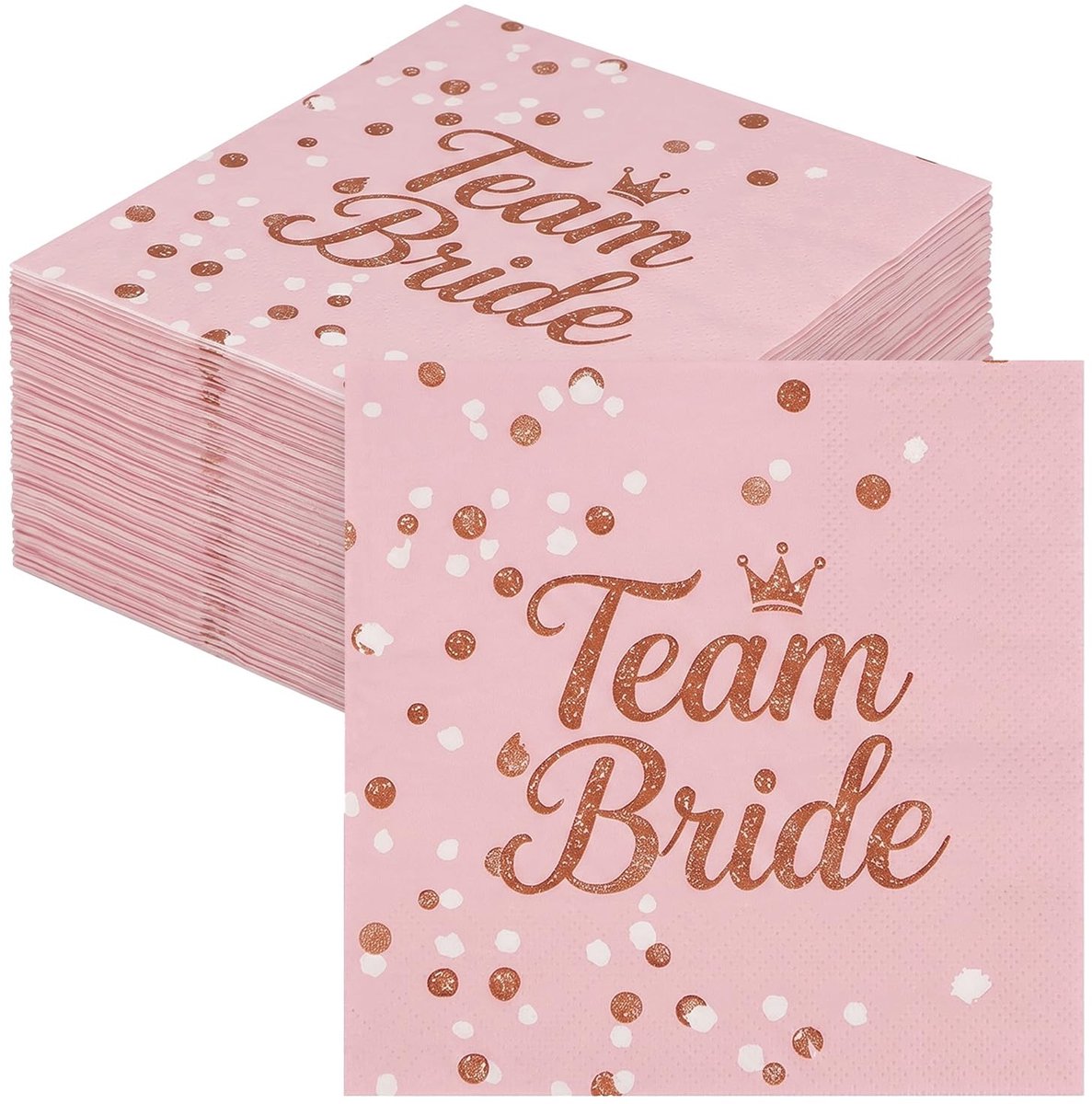 JGA Servetten roségoud, 40 stuks Bride to be servetten, decoratie, roze papieren servetten, accessoires voor - ShopVlot