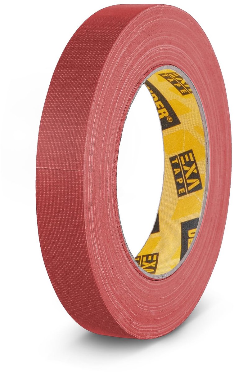 Gaffer duct tape 19 mm x 25 m rood - sterke hechting - ideaal voor decoratie en klussen - ShopVlot