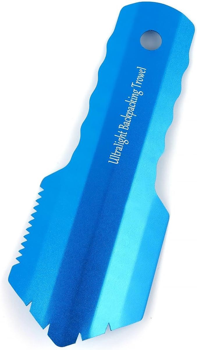 Ultralight Aluminum Camping Shovel - Portable Backpacking Plant Shovel with Longer Handle (Blue) - ShopVlot
