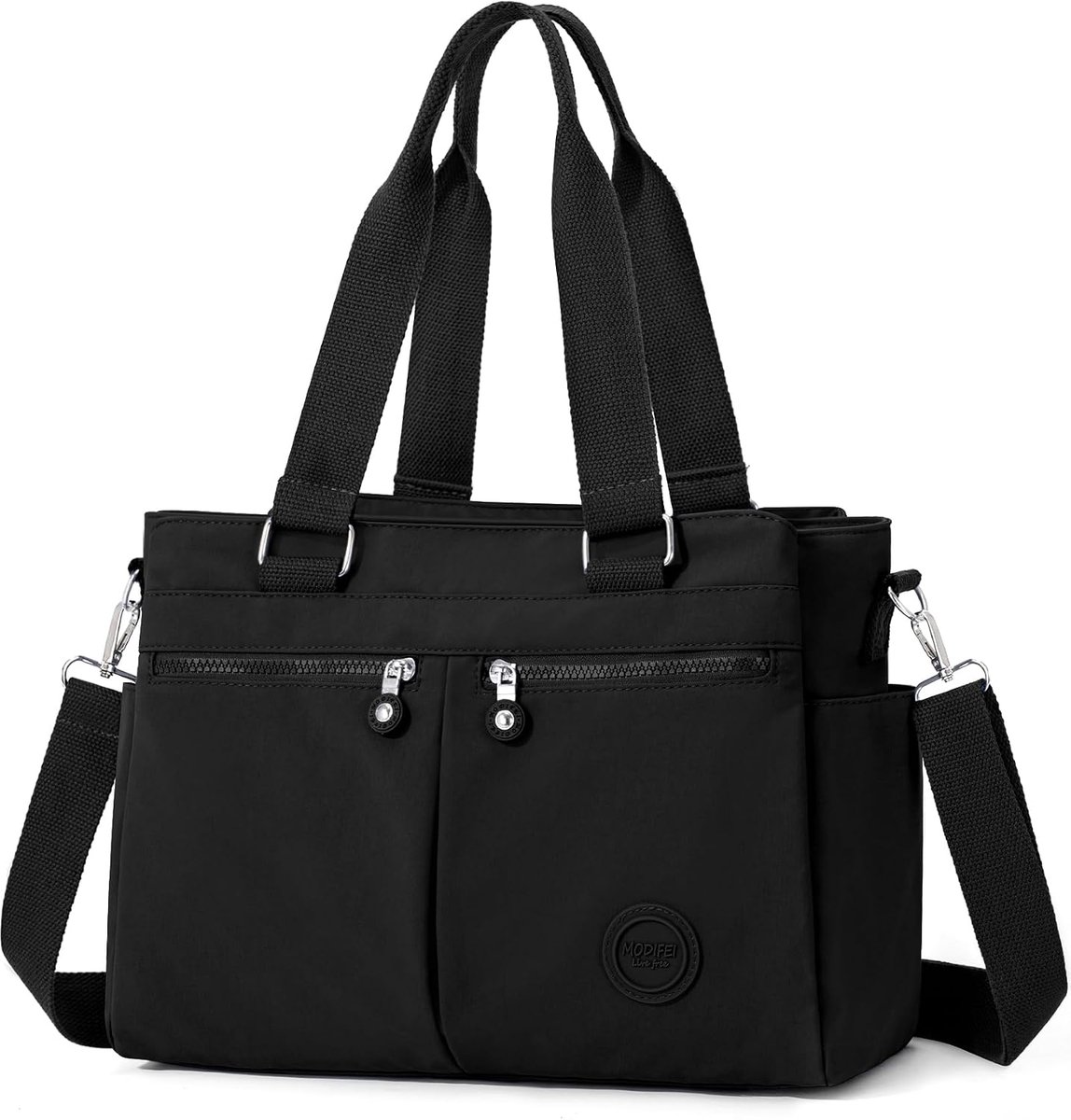 Women's Large Capacity Nylon Shoulder Bag Multi-Pocket Handbag Removable Shoulder Strap Shopping Bag for Travel - ShopVlot