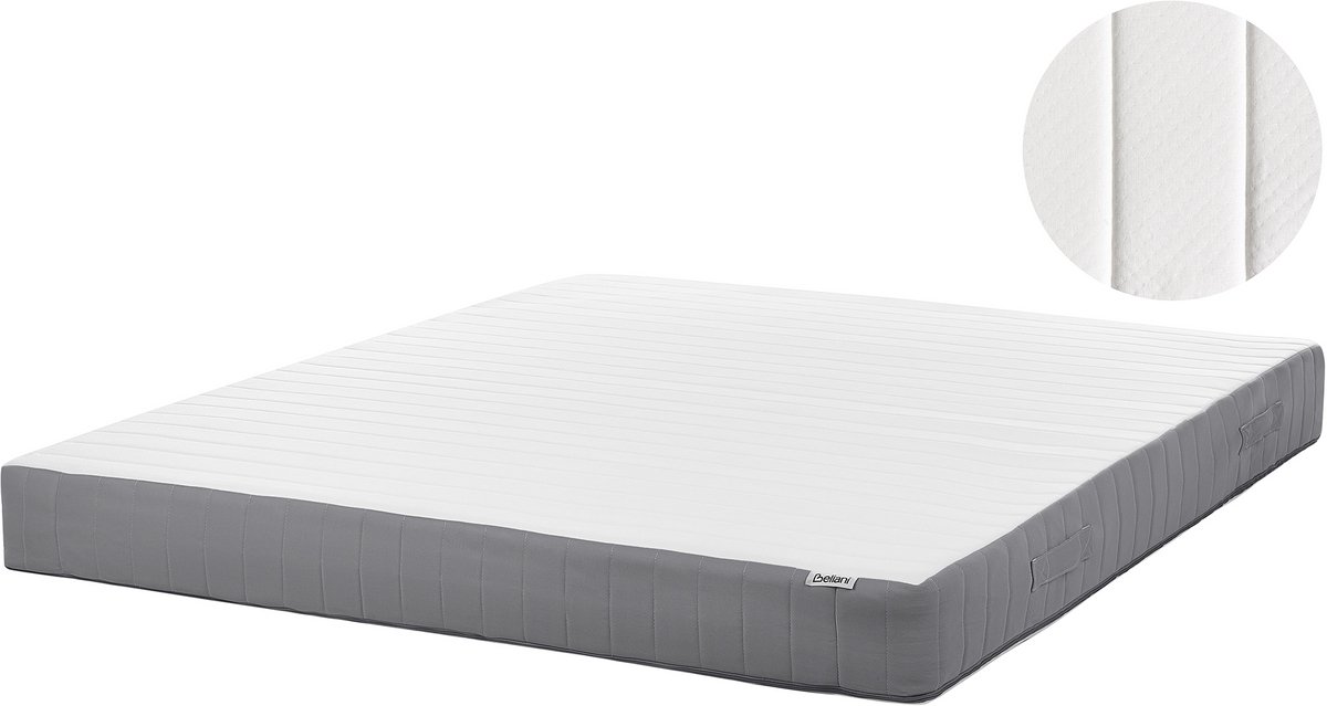 Beliani BREEZ - Pocketveringmatras stevig - Wit - 180 x 200 cm - Pocketveren