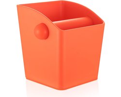 Koffiebakje voor filterhouder, accessoires, opvangbakje voor koffiemachine met filterhouder, espressobakje voor koffiedikcontainers, opvangbakje, oranje