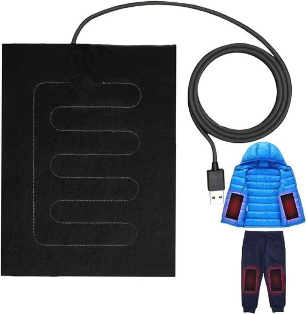 Verwarmde Bureaumat - Elektrische Warmer - Comfortabel Werken - Constante Warmtecontrole - 10x20cm - Zwart