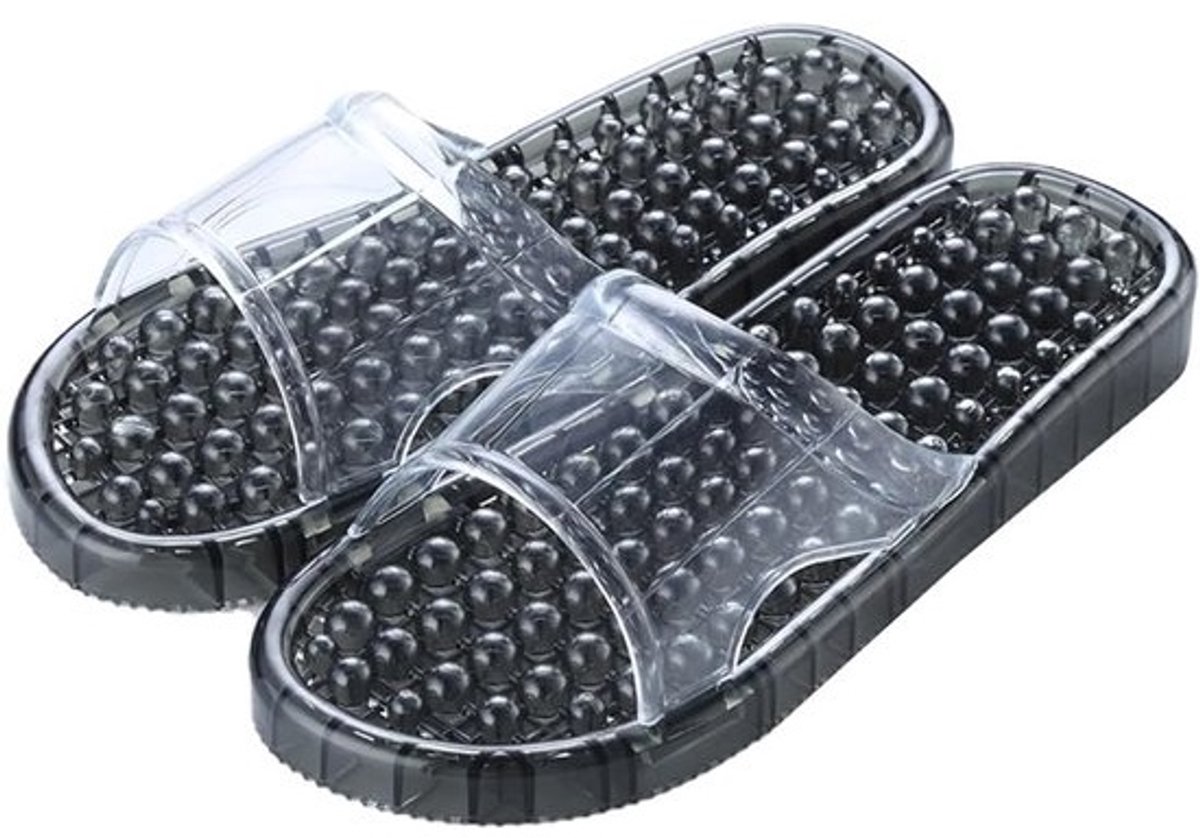 Massageslippers Dames - Huisslippers Douche - Binnen en Buiten - Lichtgewicht Met Afvoer - Maat 40/42 - Zwart