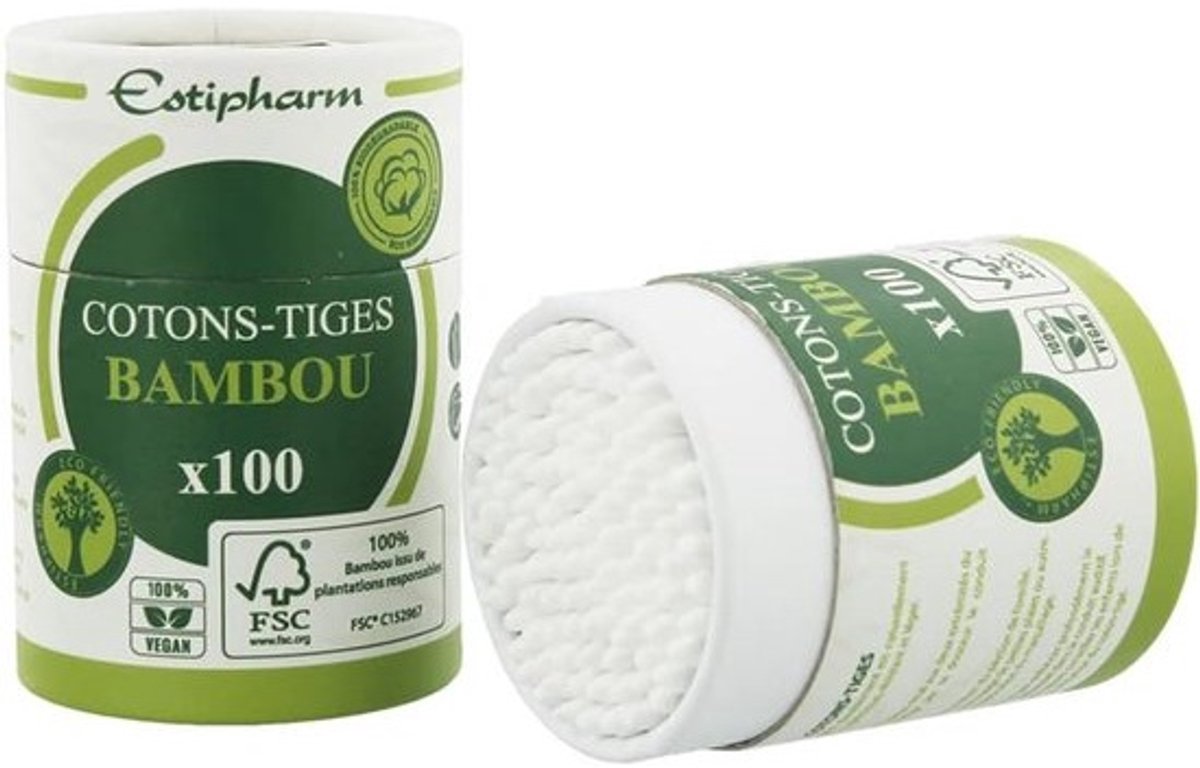 Katoenstaafjes Bamboe - Oorstokjes Reiniging - Persoonlijke Hygiëne - Biologisch Afbreekbaar Materiaal - 100 Stuks - Natuurlijk