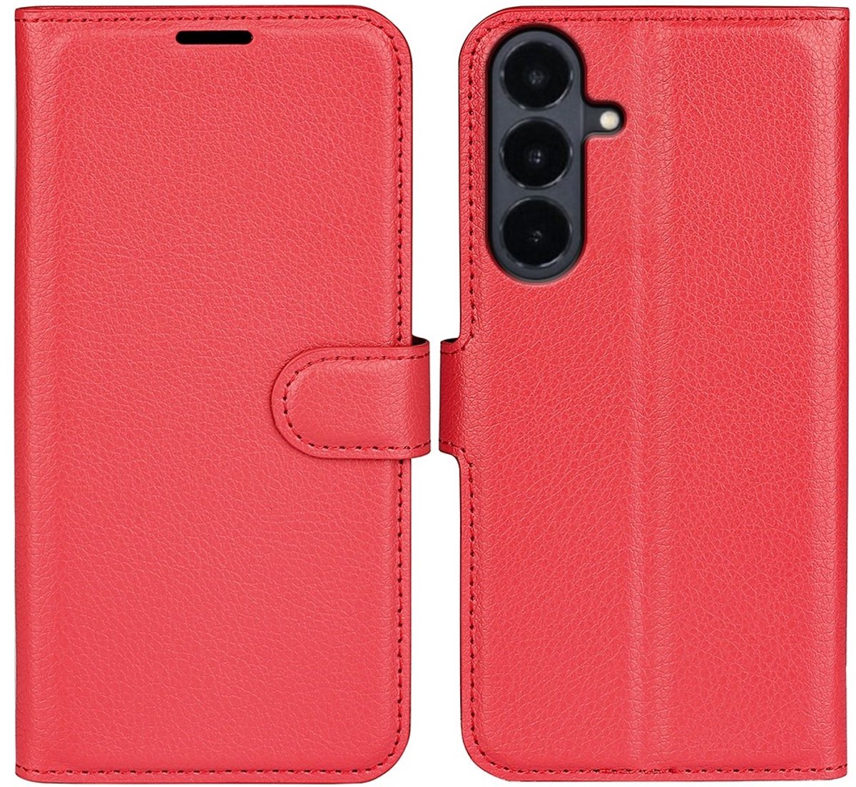 Coverup Hoesje - Geschikt voor Samsung Galaxy S26 FE Hoesje - Coverup Book Case - Rood