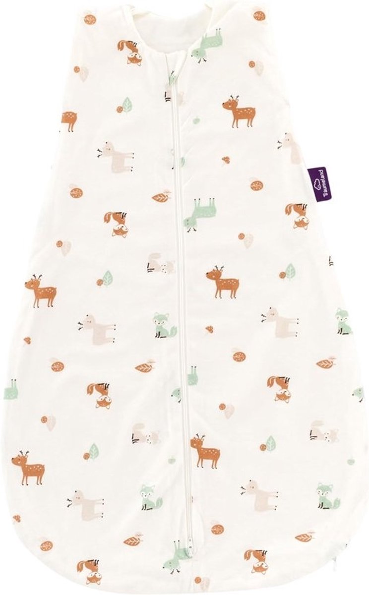 Zomerslaapzak - Baby slaapzak - Comfortabel slapen - Ademend katoen - Maat 110 - Bosdieren print