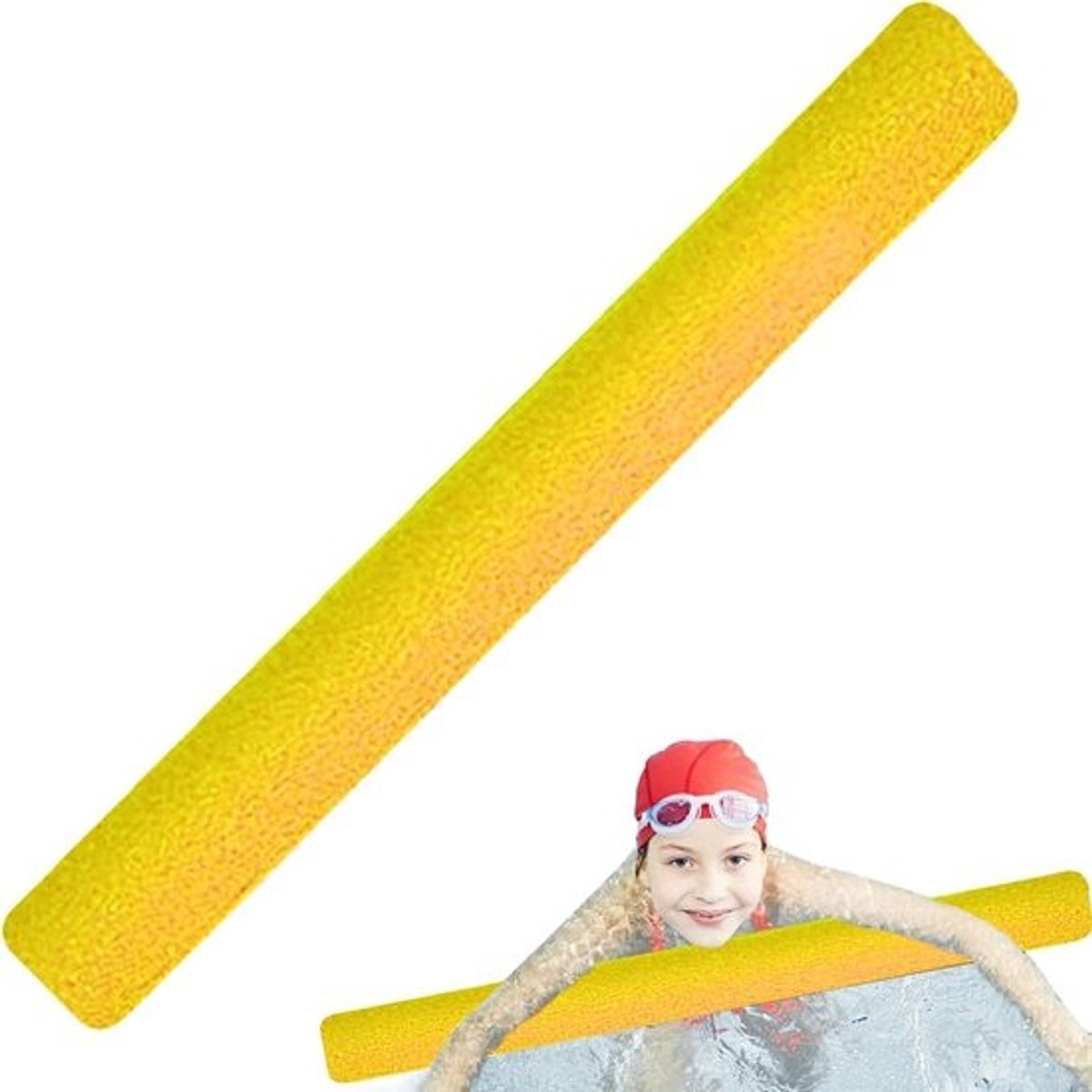 Zwembuis Schuim - Drijvende Noedel - Waterpret - Stevig Flexibel Materiaal - 6.5x150cm - Geel