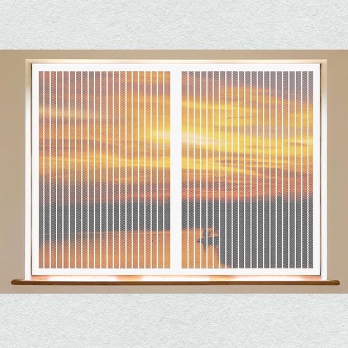 Raamscherm Horrengaas - Insectenhor Raam - Insecten Buiten Houden - Automatische Sluiting - 115 x 145 cm - Wit