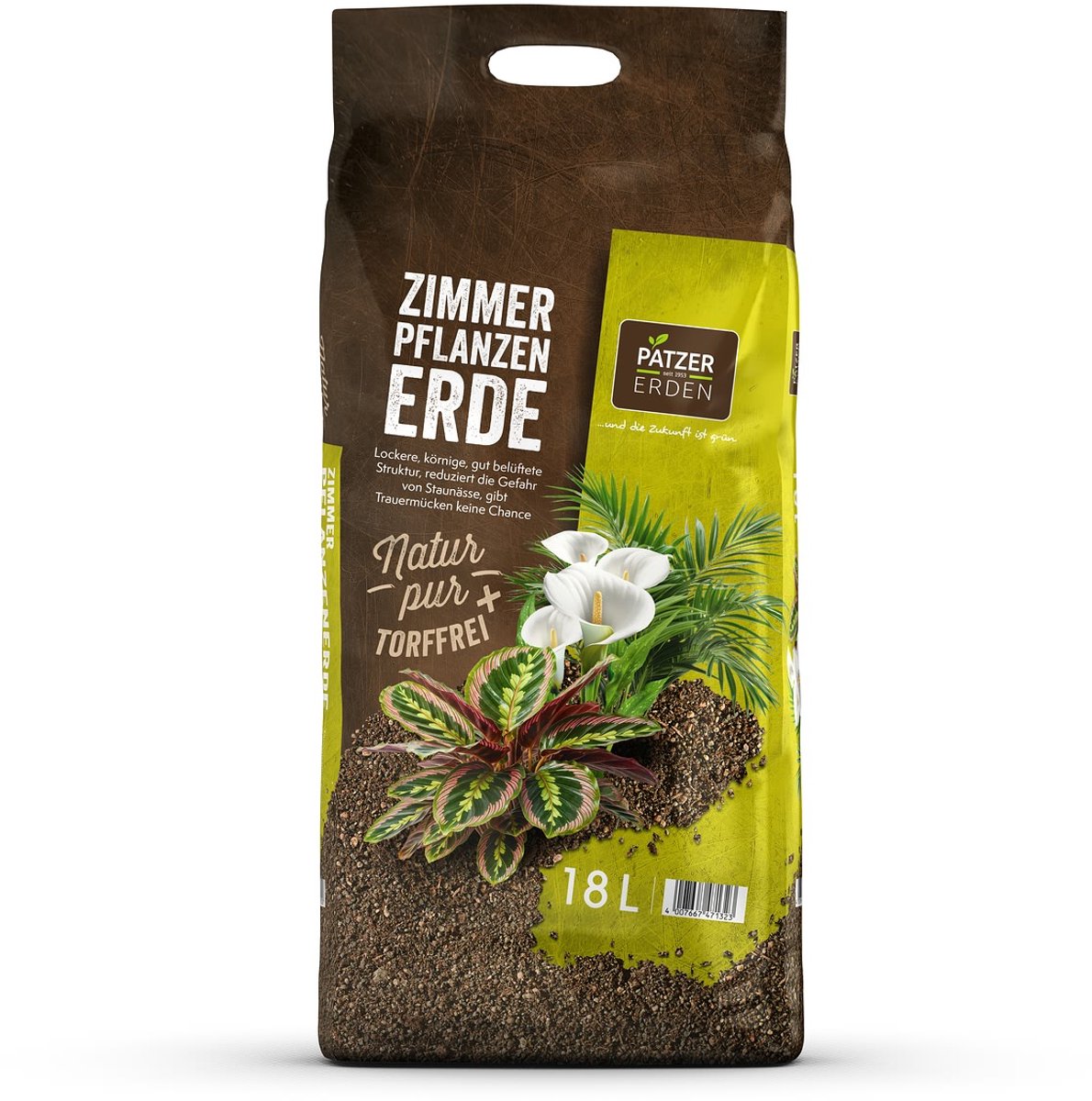 PATZER NATUR PUR Kamerplantenaarde Turfvrij - 18 liter