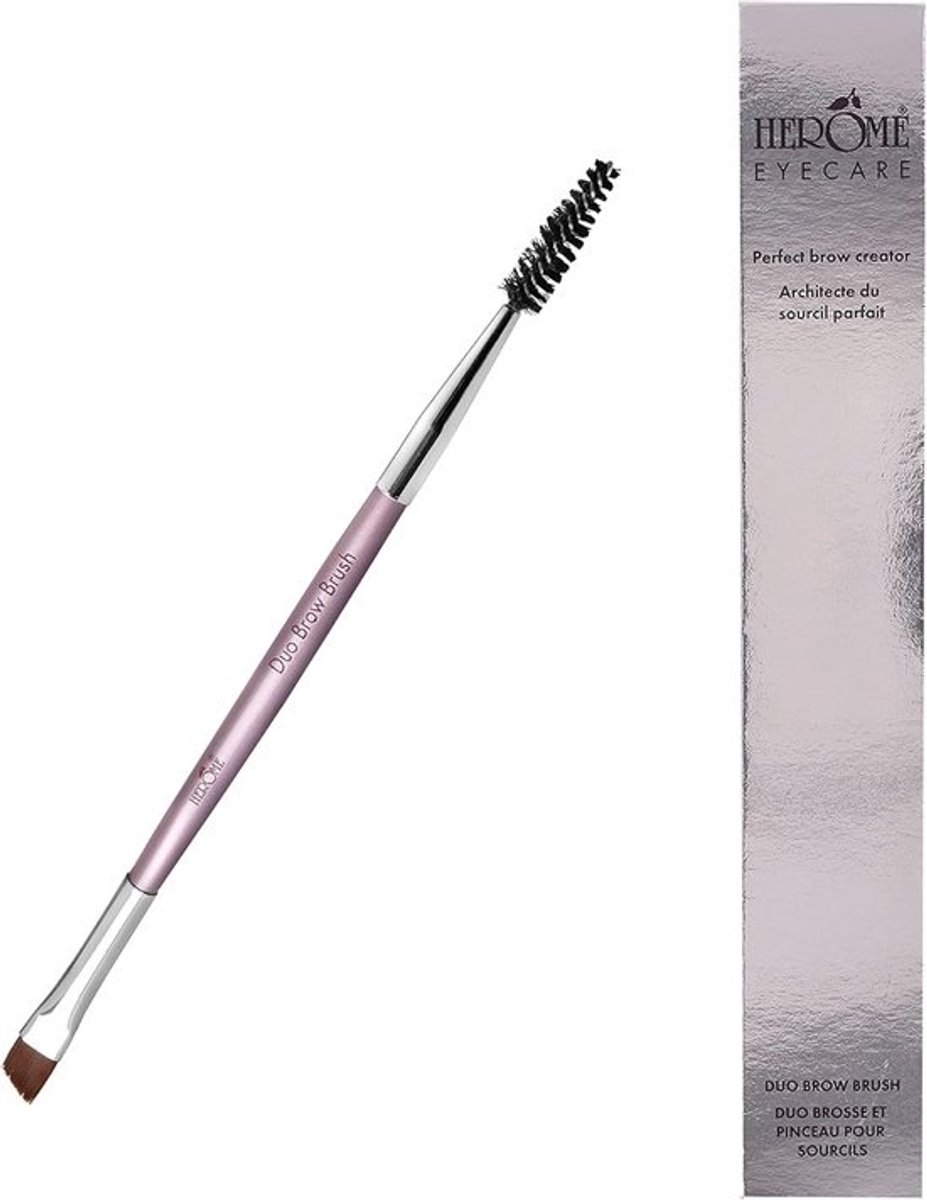 Wenkbrauwborstel Dubbel - Make-up Tool - Wenkbrauw Styling - Professionele Kwaliteit - 2x19x3cm