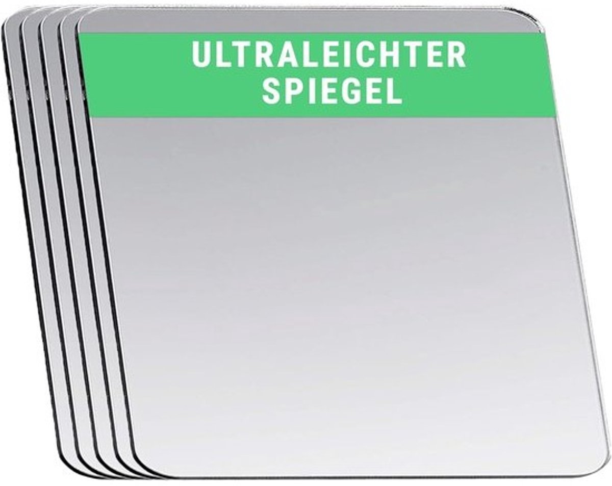 Handspiegel Acryl - Kleine Spiegel - Cosmetica Decoratie - Dubbelzijdig Ultr dun - 4.5 x 4.5 cm