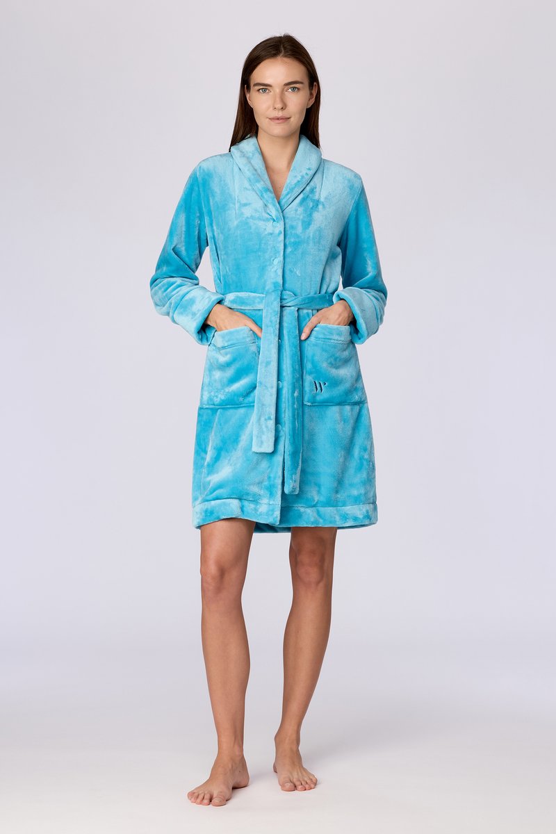 Woody Dames kamerjas blauw - maat S