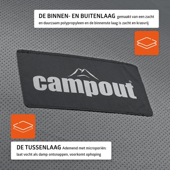 Campout Camperhoes - 700 x 235 x 270 cm - Caravan beschermhoezen - Camperhoezen - Waterdicht en UV-bestendig - 4-laags SFS-stof, 160g/m² - YKK ritsen - Met 6 bevestigingsriemen en Elastische band - Reflecterende Strepen - Inclusief opbergtas - Grijs van Campout — afbeelding 3