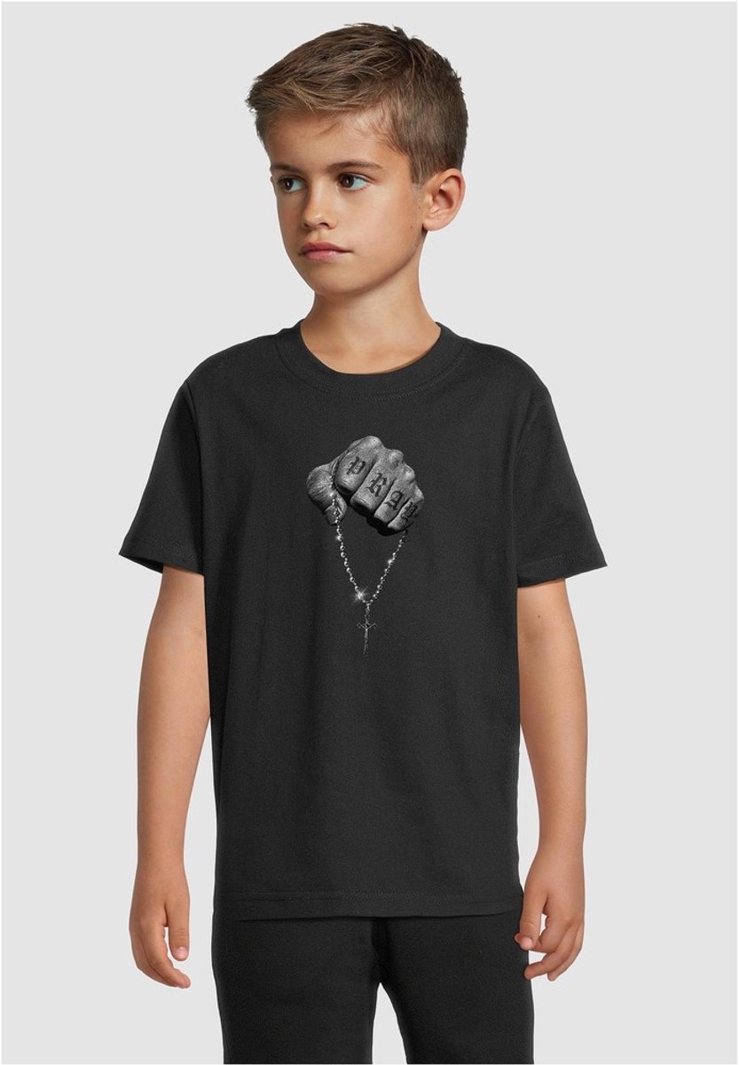 Mister Tee Faith Meets Strength Kinder Tshirt Kids 158/164 Zwart