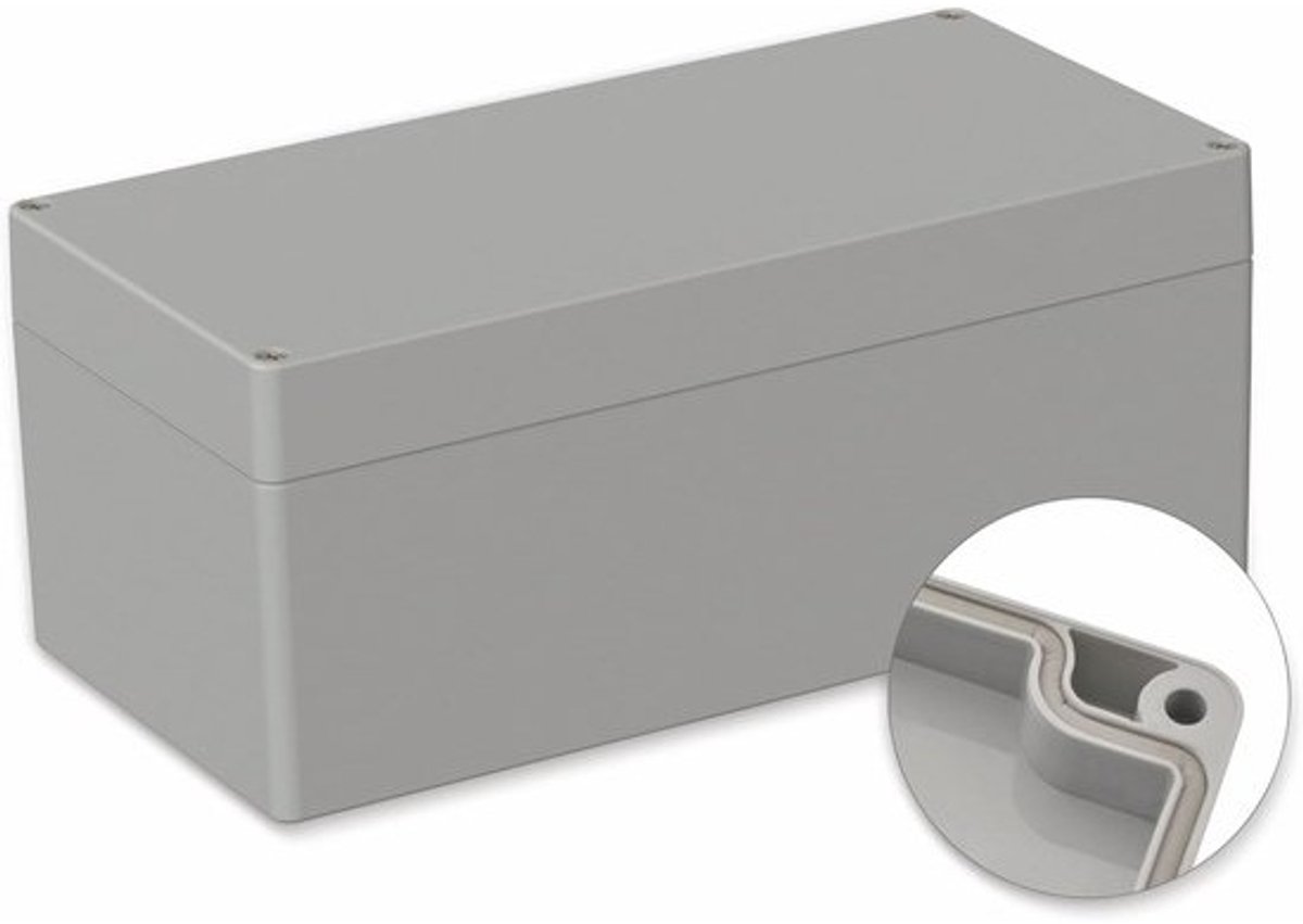 Elektrische Behuizing - Stroomkast - Componenten Beschermen - Hoge Beschermingsgraad - 240x120x100mm - Lichtgrijs