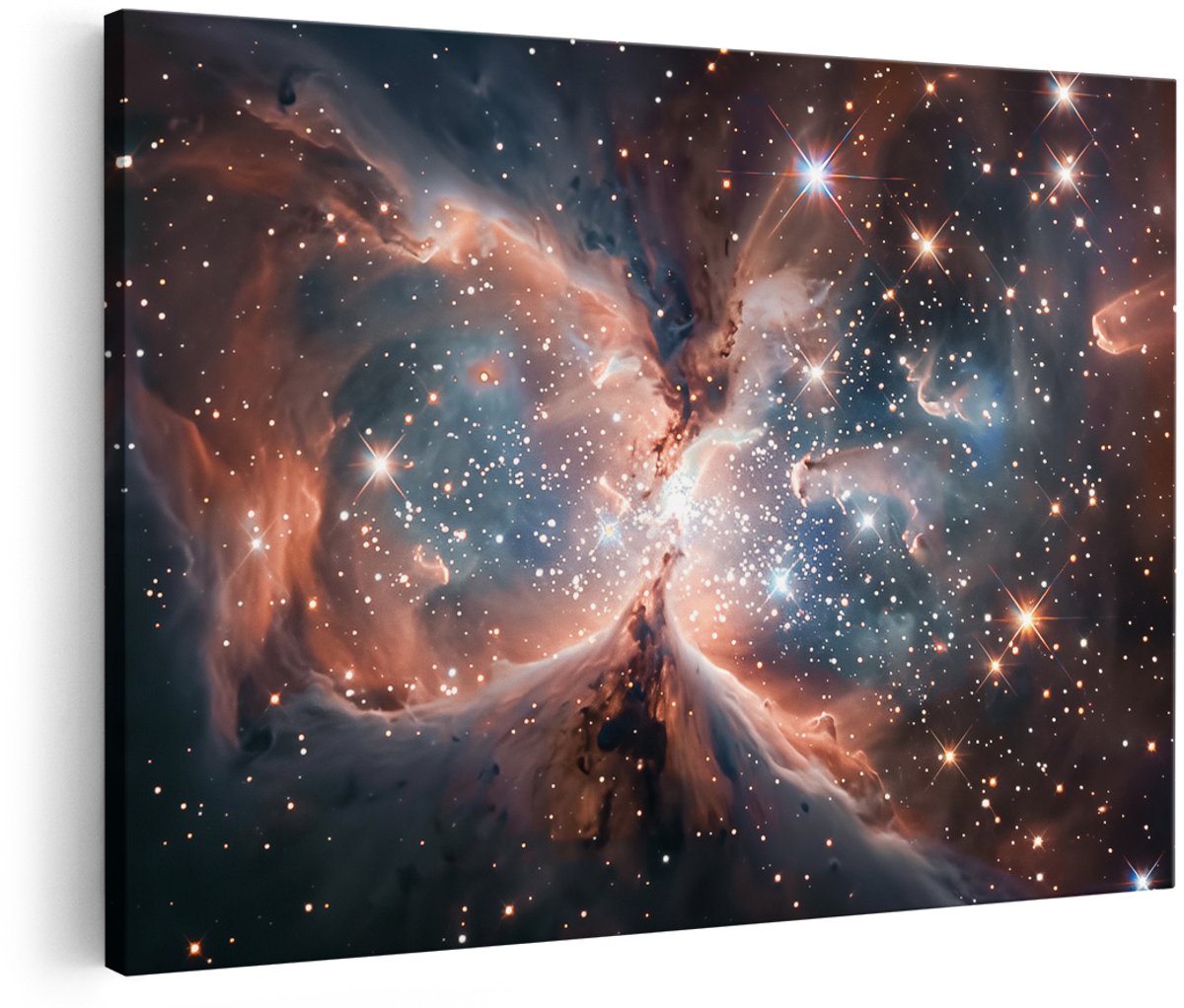 Artaza Canvas Schilderij Nevel in de Ruimte - 180x120 cm - Groot - Wanddecoratie Woonkamer - Schilderijen - Muurdecoratie
