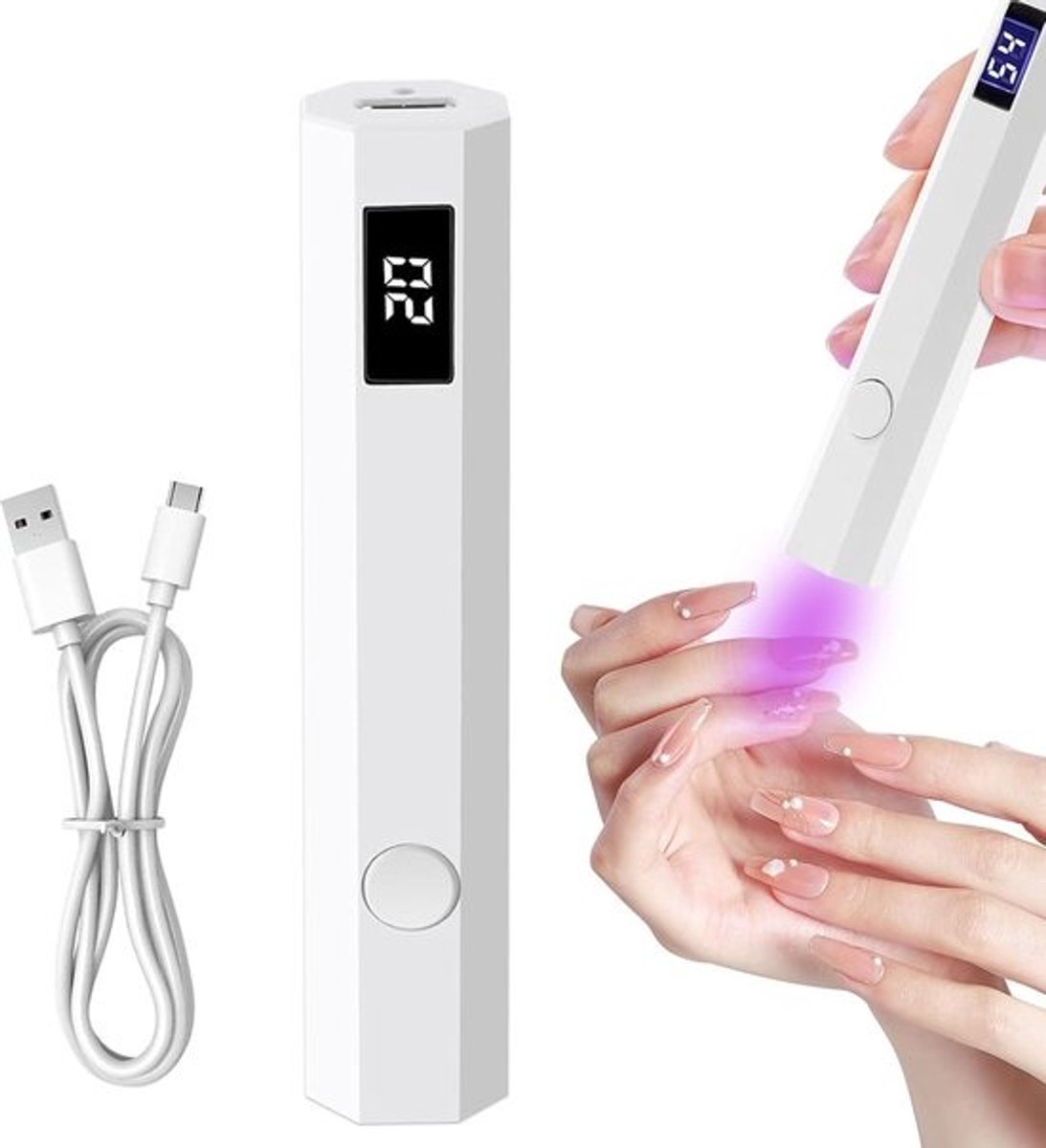 Draagbare Nagellamp - Nageldroger UV LED - Thuis Manicure - Oplaadbaar Sneldrogend - 103mm Pen Design