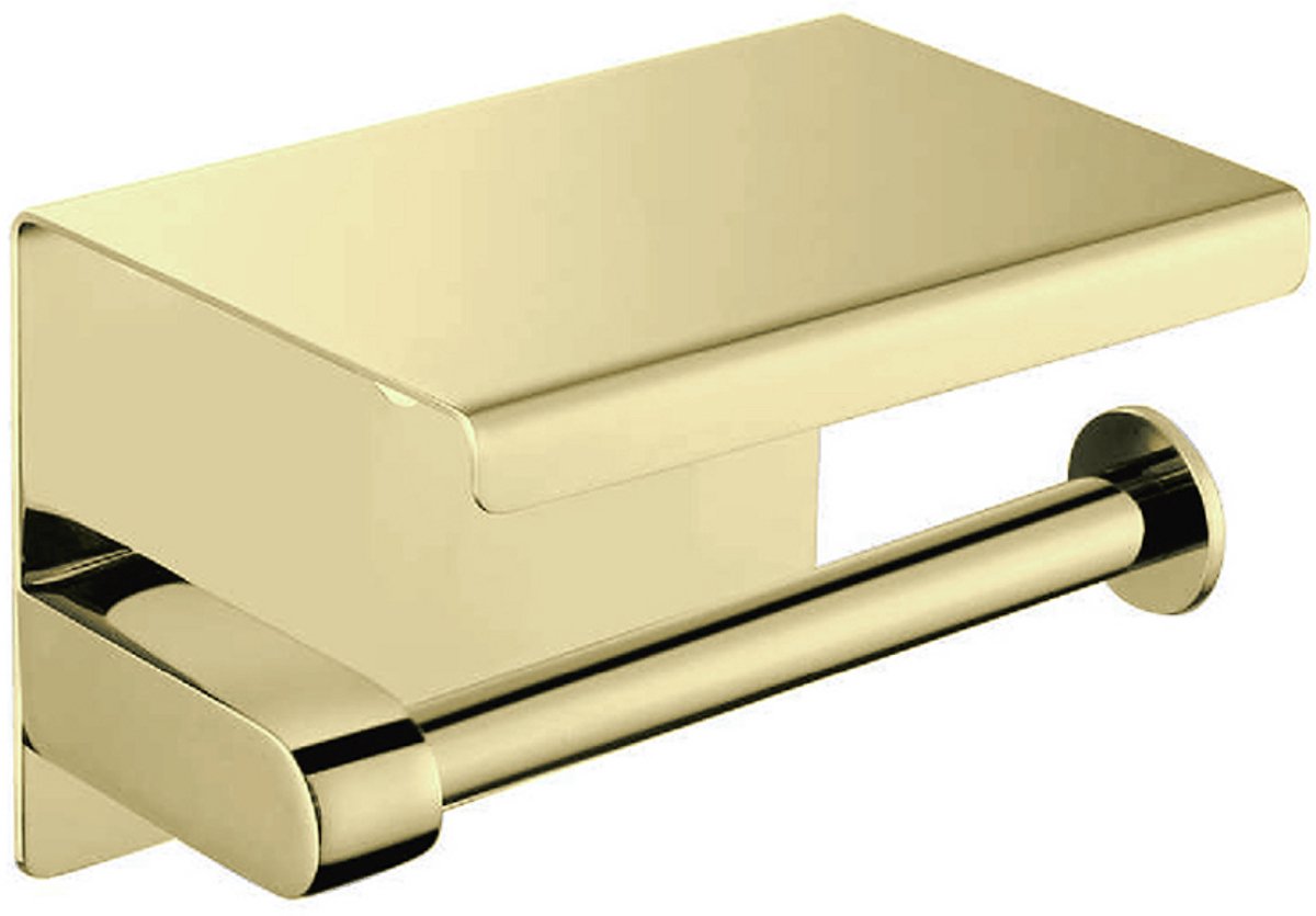 Sanitado Industry Luxe Toiletrolhouder met Afleg Mat Goud