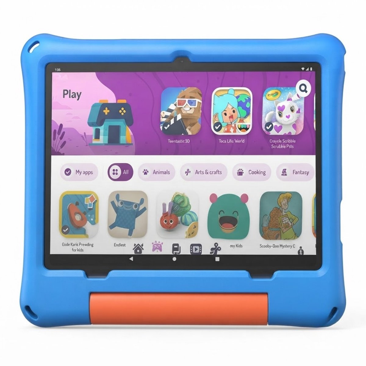 Lìon® Kindertablet - Kidsproof Tablet - Tablet - Blauw - 24cm x 16cm x 4cm