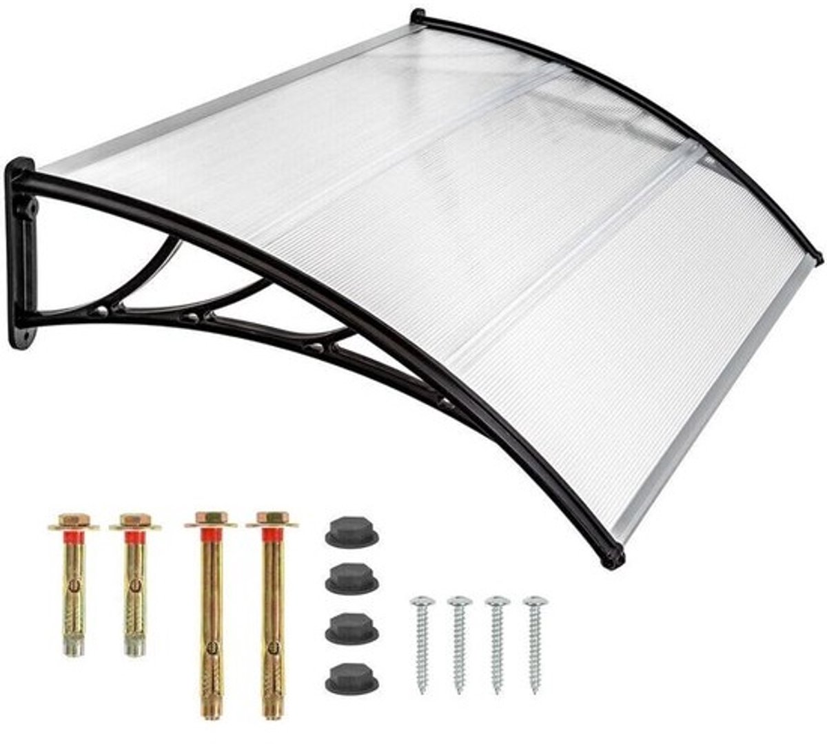 Luifel voor deur - Voordeur overkapping - Bescherming tegen regen - Stevig polycarbonaat - 150 cm breed