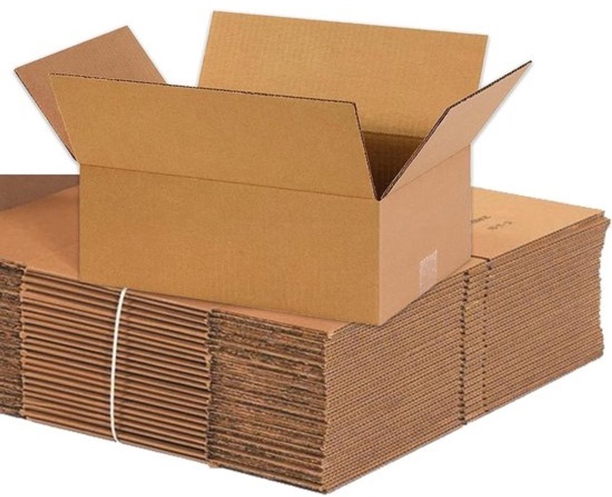 Golfkartonnen dozen - Verpakking dozen - Opslag en verzending - Standaard sterkte - 35x25x15 cm - Bruin