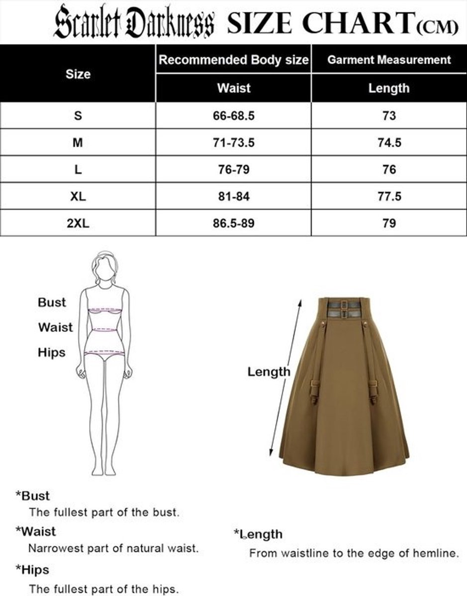 Dames Renaissance Rok Hoge Taille Elastische Vintage A-lijn Middeleeuwse Stijl