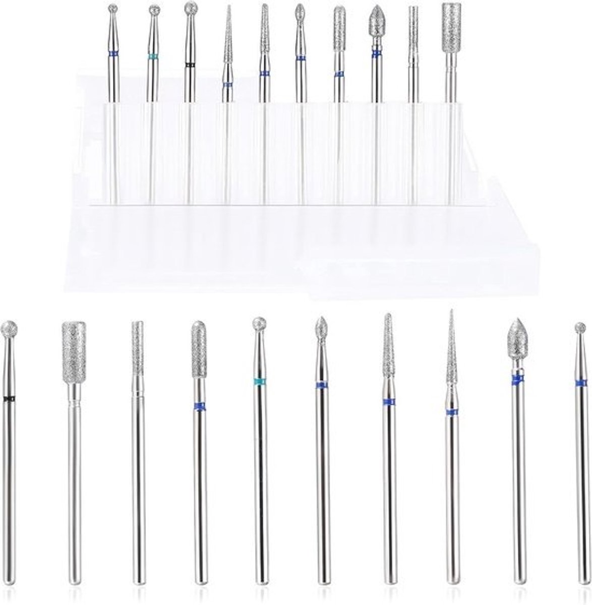 10x Professionele Diamantbits voor Nagelfrees - Slijpkoppen voor Manicure en Nagelverzorging