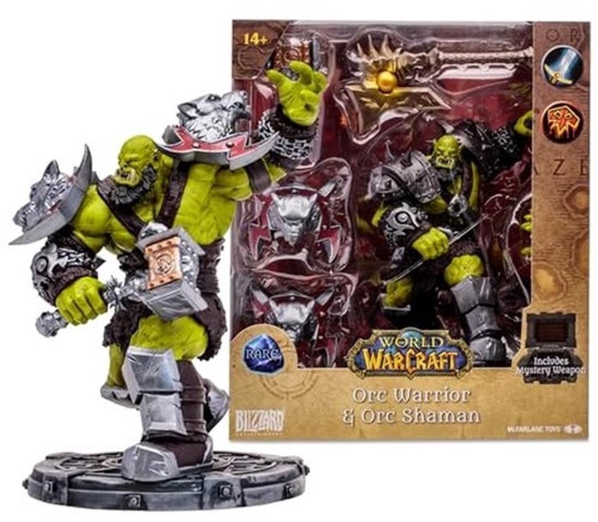 Zeldzame 1:12 Orc Warrior/Shaman Figuur - Wereld van Warcraft