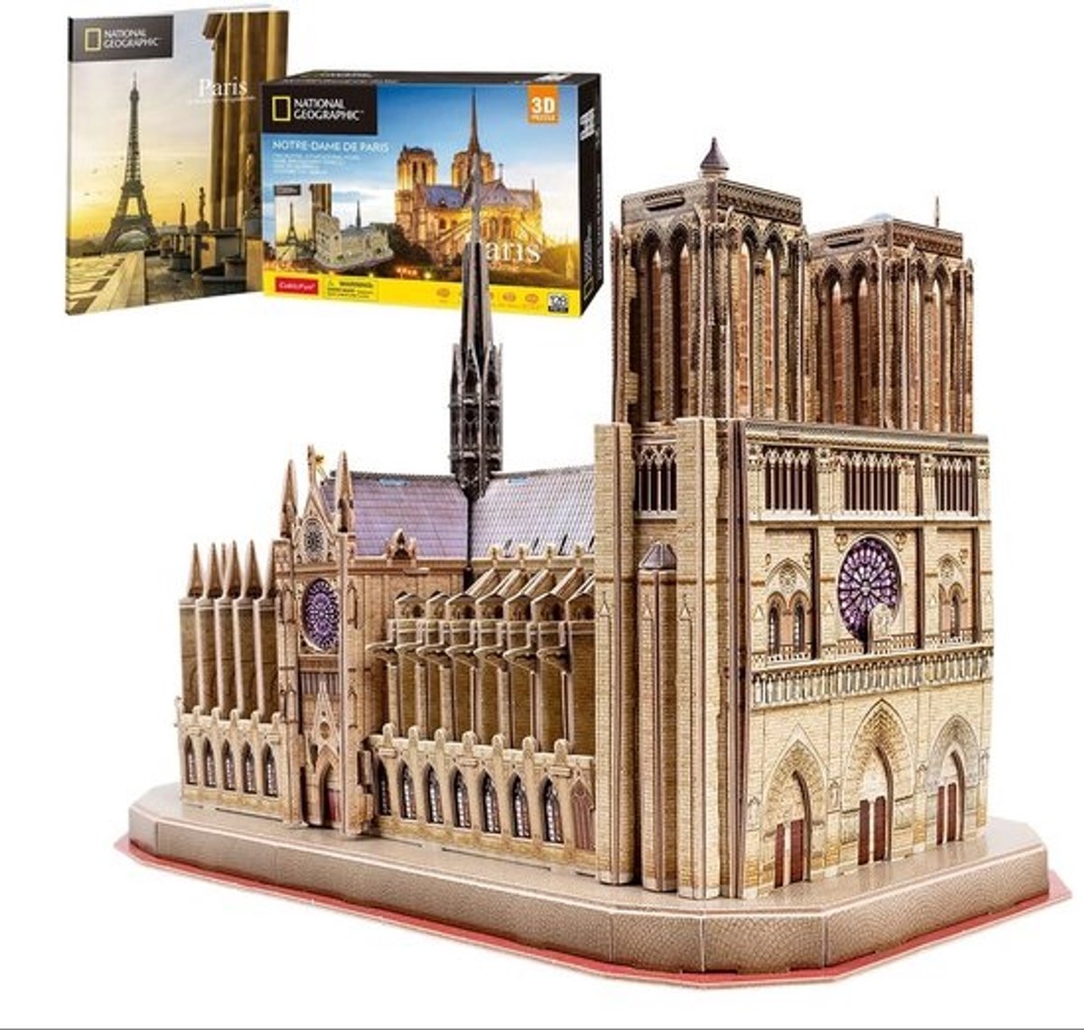 3D Puzzel Gebouw: Realistisch Notre Dame Model om te Bouwen (128 Stuks)