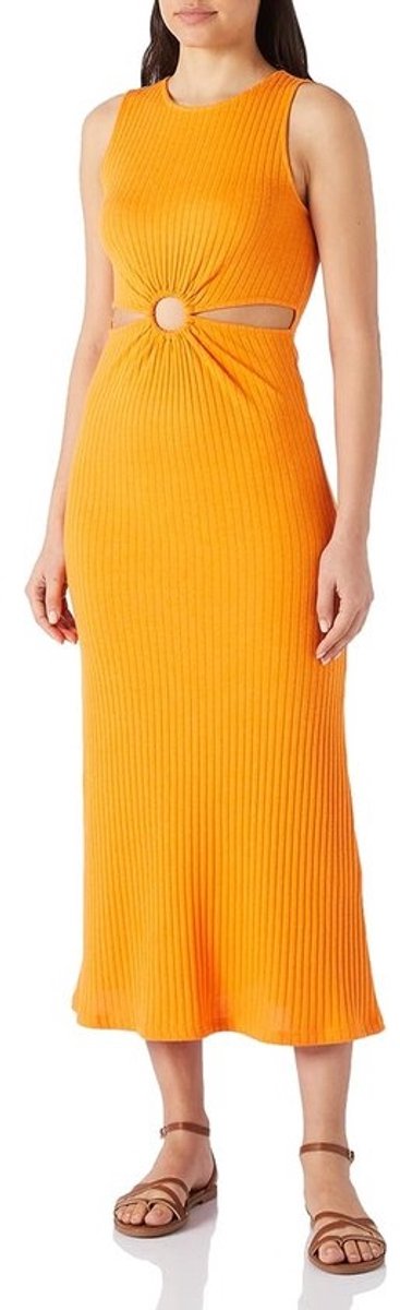 Midi Jurk Dames Mouwloos met Uitgesneden Details