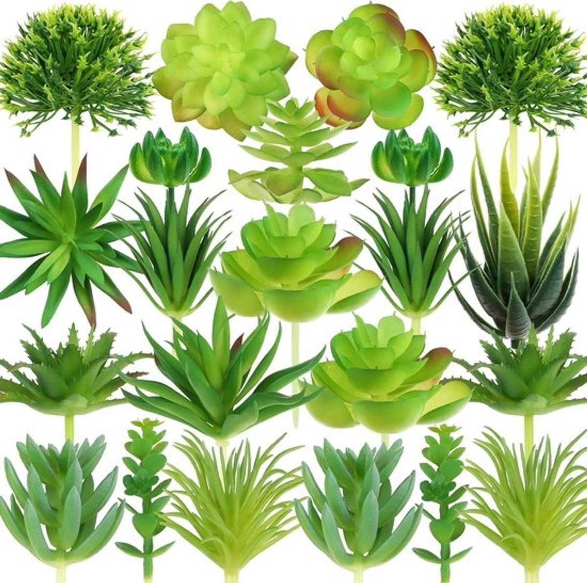 22 Kunst Succulenten - Realistisch Mini Planten Mengeling voor Woonkamer Kantoor Tuin Decoratie Diy Projecten