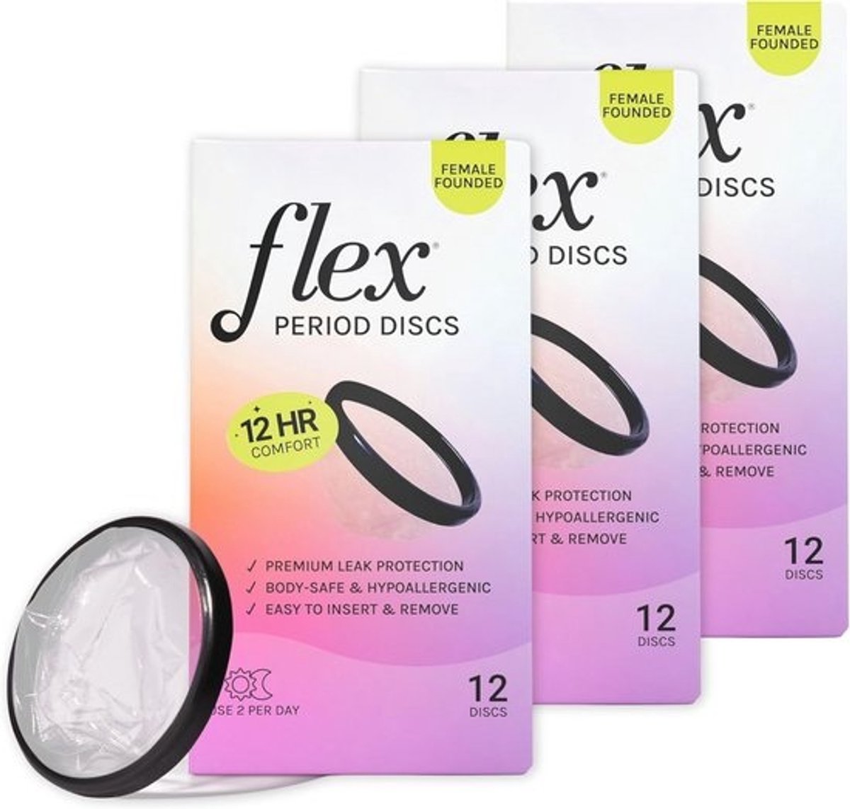 Menstruatieschijven – Wegwerpschijven voor Langdurige Bescherming | 5 Tampons Capaciteit | 3-Pack | Comfortabel en Veilig Alternatief voor Tampons en Pads