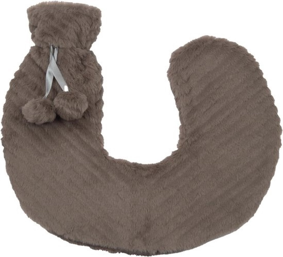 Warmwaterkruik U-vormige fleece hoes 1 liter zachte rubber lekvrij voor pijnverlichting