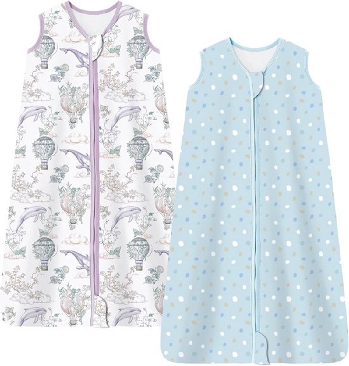 Babyslaapzak - Slaapzakken baby - Comfortabel slapen - Ademend katoen - 2 stuks - Naturel